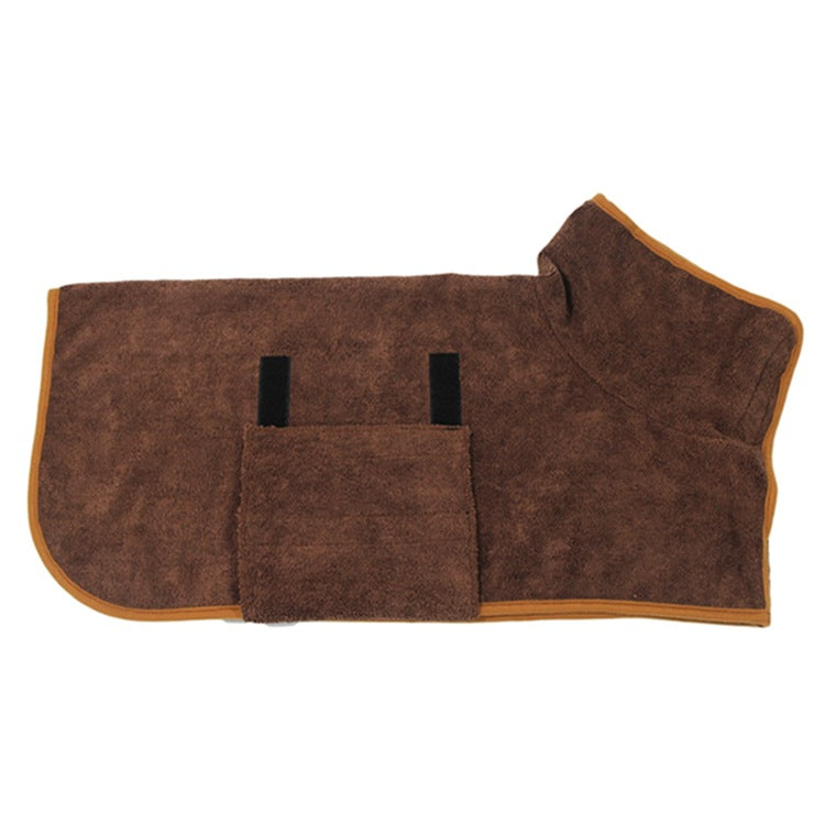 Pet Absorbent Bathrobe With Waist-wrapped