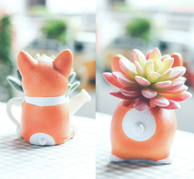 Dog Mini Flower Pot