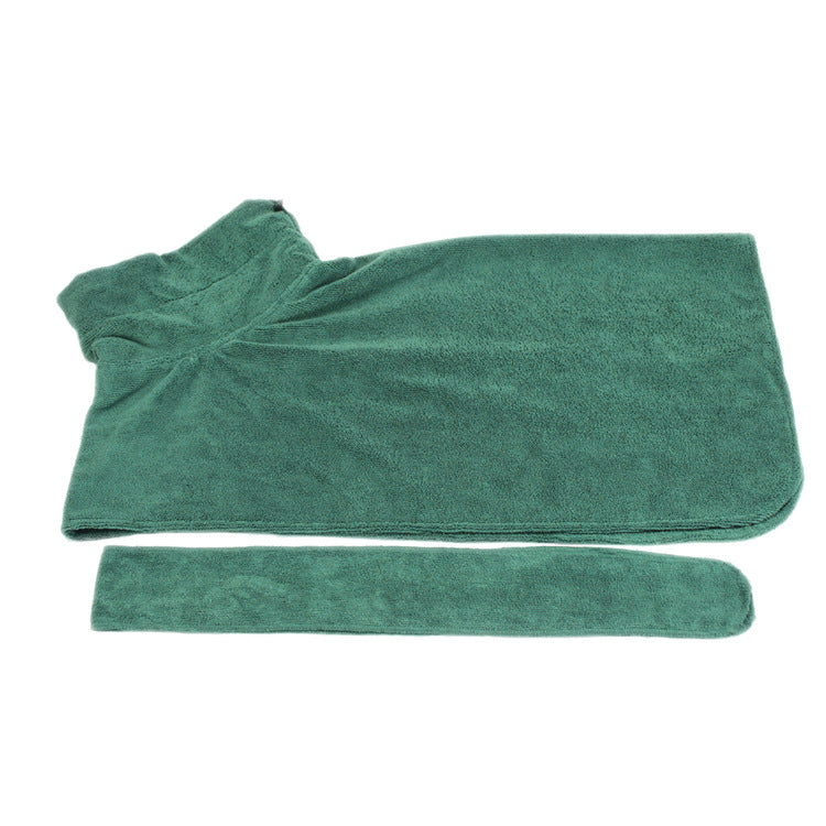 Pet Absorbent Bathrobe With Waist-wrapped