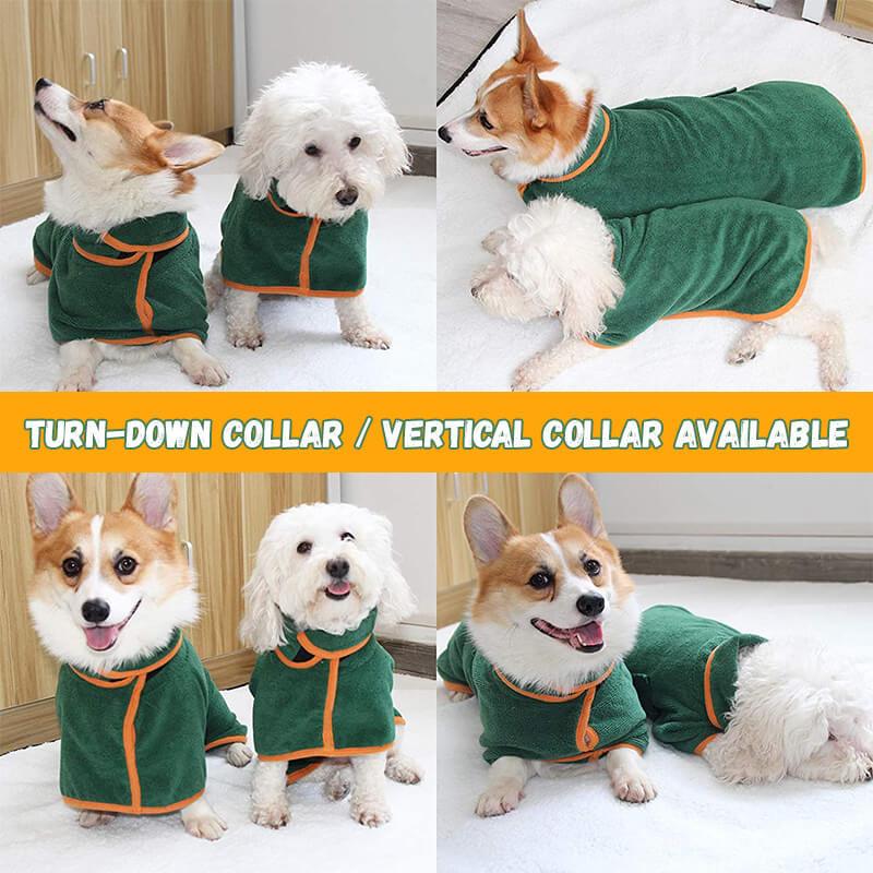 Pet Absorbent Bathrobe With Waist-wrapped