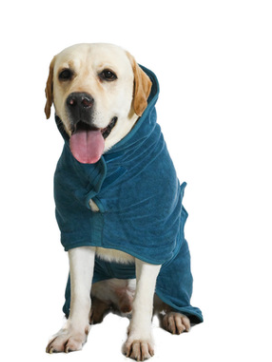 Pet Absorbent Bathrobe With Waist-wrapped